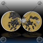2 x 1oz GERMANIA 5 Mark 2026 (Germania Beasts: Sleipnir Geminus) BU